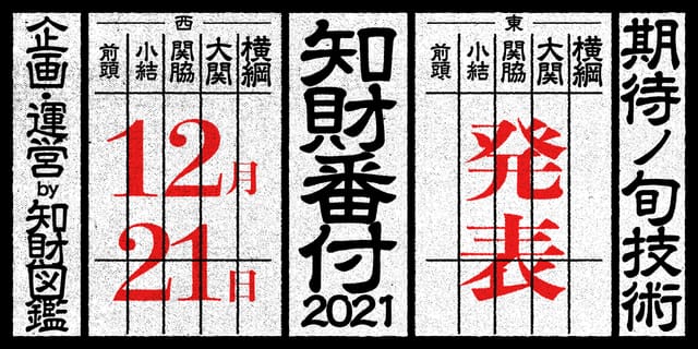 知財図鑑によるアワード「知財番付2021」が今年も開催 ─世界を進化させるテクノロジーやサービスを表彰、公募も開始