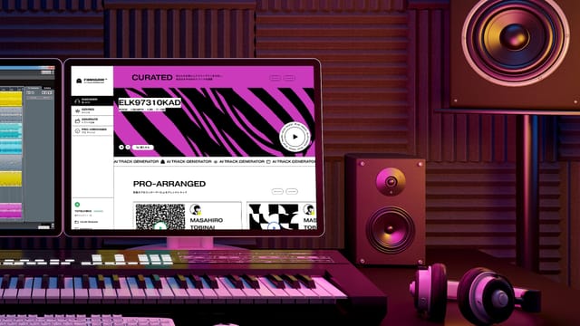 オリジナル楽曲をAIが無限に生成するサービス