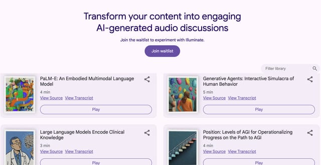 Google、AIが論文や書籍をポッドキャスト風の会話音声に自動変換する「GoogleIlluminate」のデモを公開