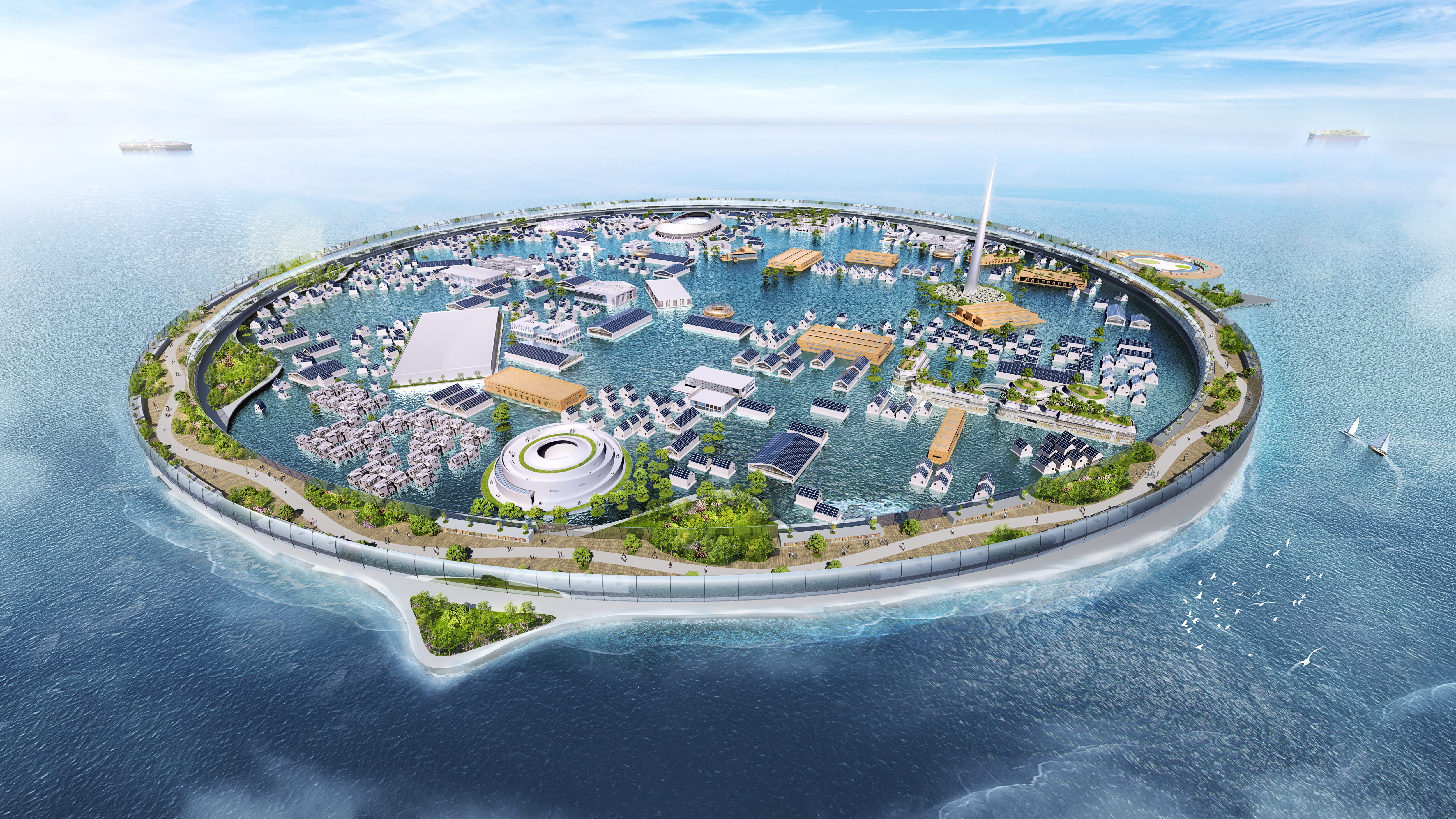 海面上昇に適応する海上都市 「Dogen City」が始動─2024年に浜名湖で