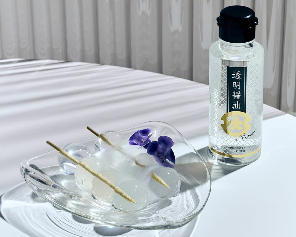 透明な醤油「透明醤油」を使った創作メニューを体験できる試食イベントが開催