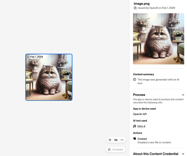 OpenAI、画像生成AIモデル「DALL・E3」で生成した画像に「C2PA」を使った電子透かし追加を発表