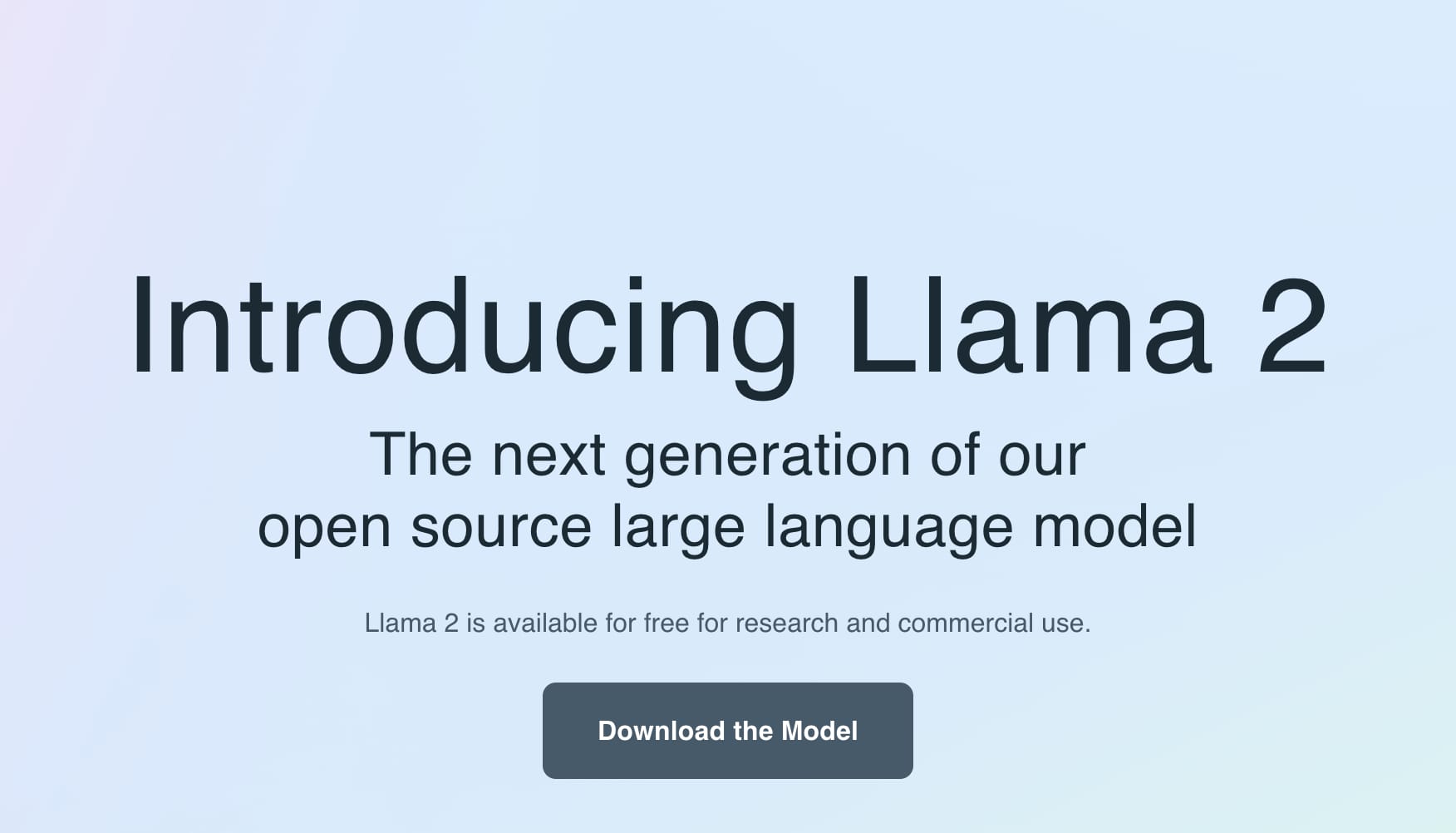 Meta、大規模言語モデル「Llama 2」を無料提供─商用利用も可能、OpenAIにも匹敵