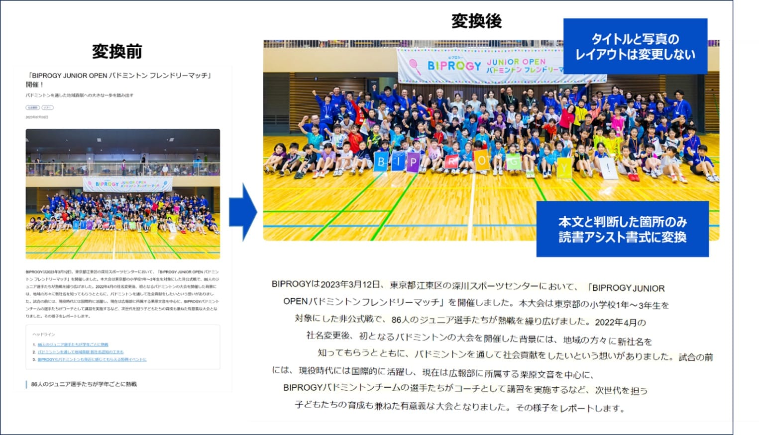 BIPROGY、読むスピードが最大2倍速になるChrome拡張機能「読書アシスト Webページ変換」を無償提供