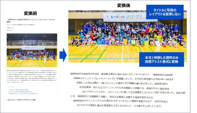 BIPROGY、読むスピードが最大2倍速になるChrome拡張機能「読書アシスト Webページ変換」を無償提供