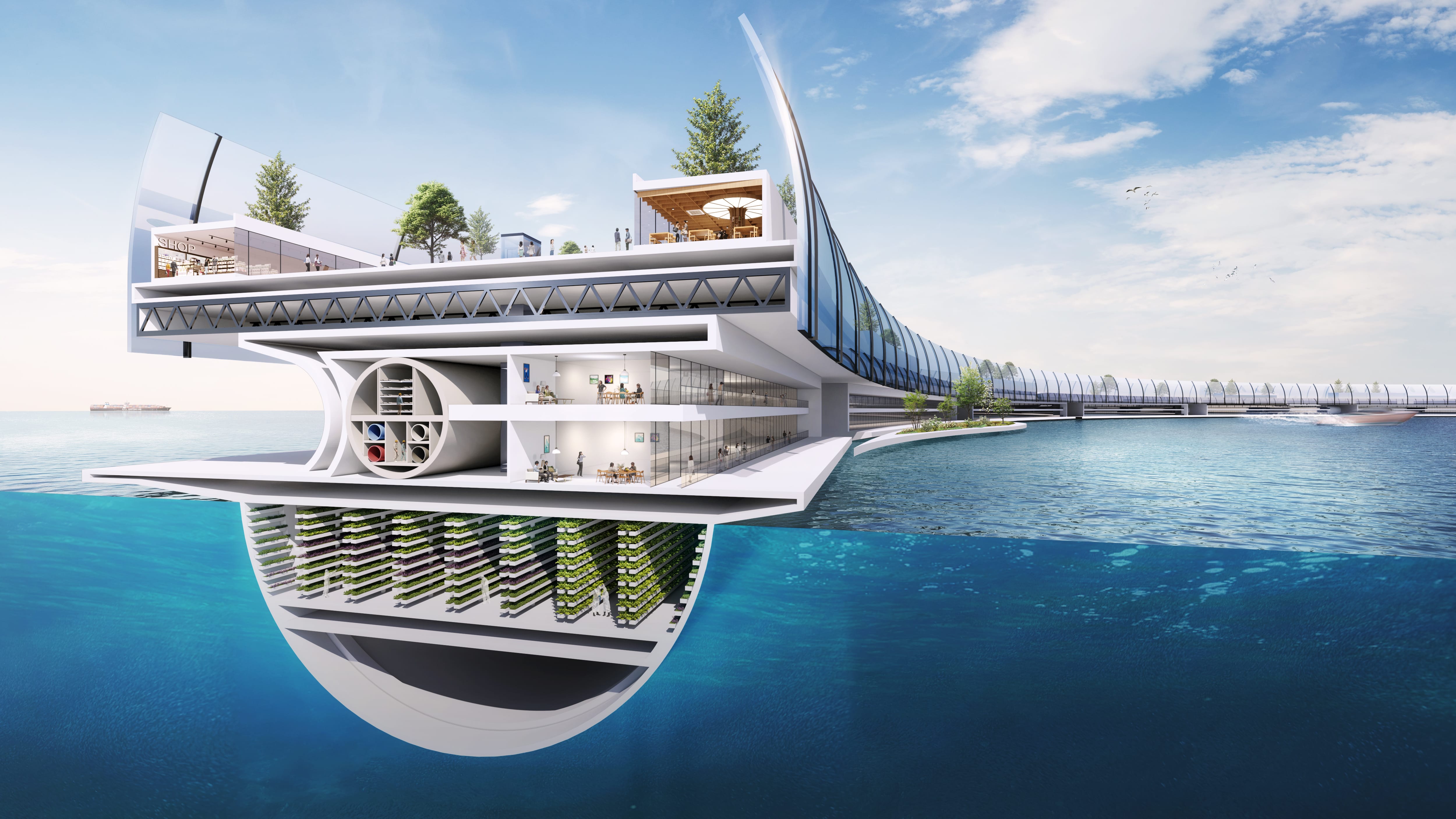 海面上昇に適応する海上都市 「Dogen City」が始動─2024年に浜名湖で