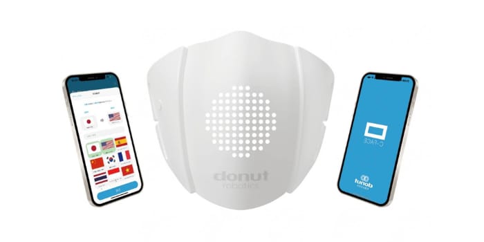 マスクを着けただけで100カ国語に自動翻訳、スマートマスク「C-FACE」が販売開始