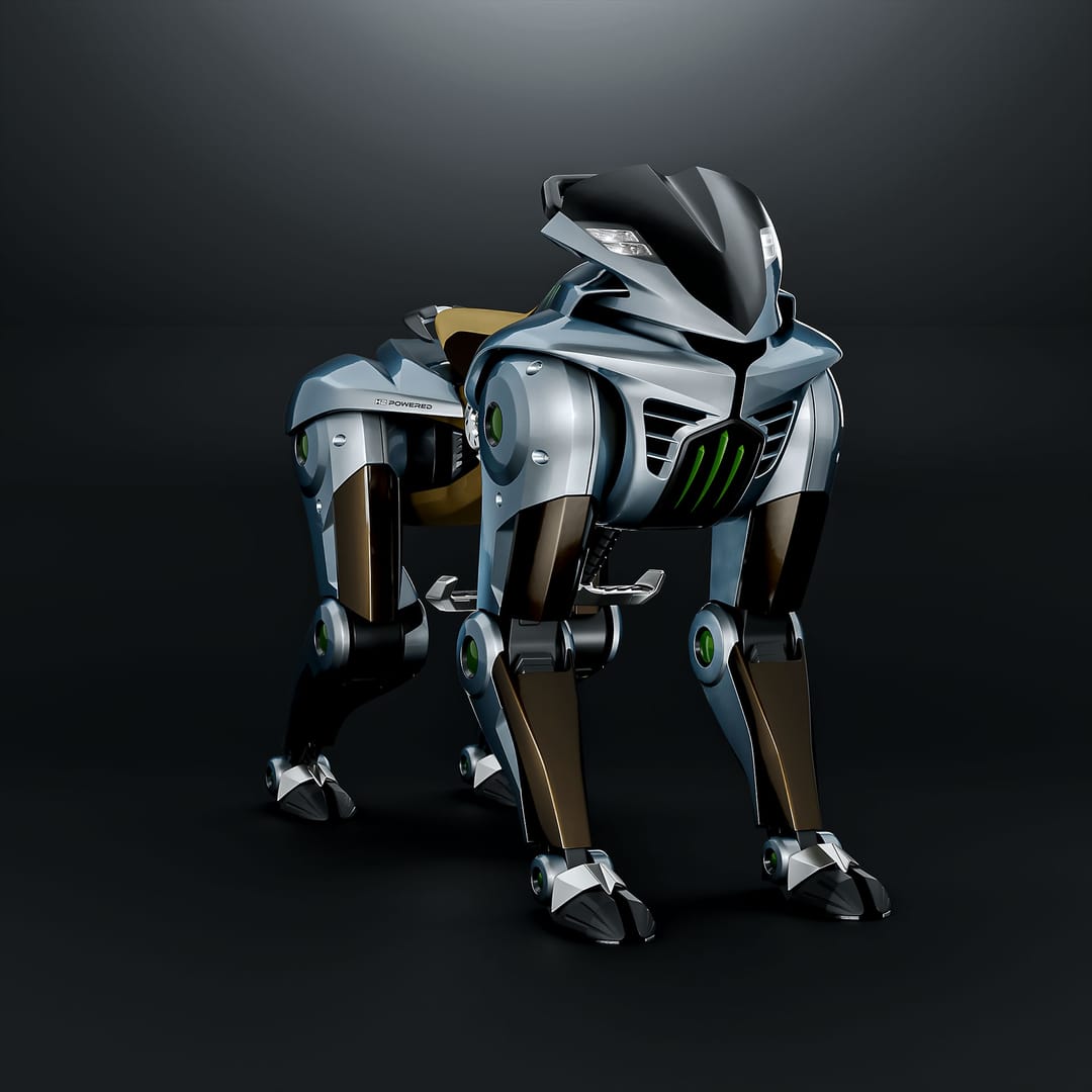 人が乗って操縦できる4脚歩行ロボット