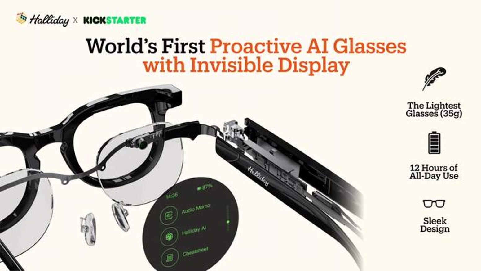 情報を網膜に直接投影するAIスマートグラス「Halliday Glasses」発売へ