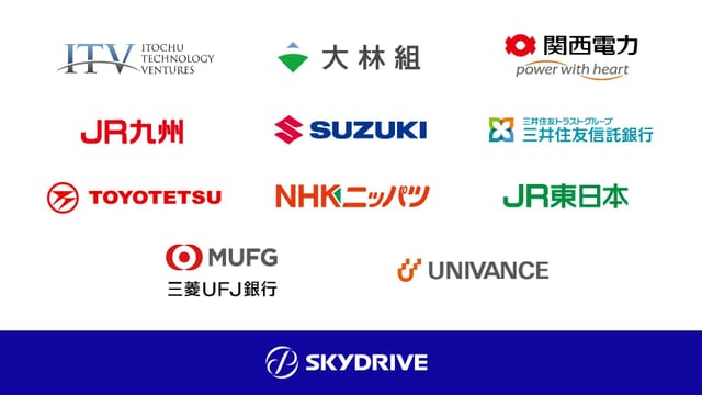空飛ぶクルマを開発するSkyDrive、スズキ、JR東日本、JR九州などから総額83億円の資金調達の実施を発表