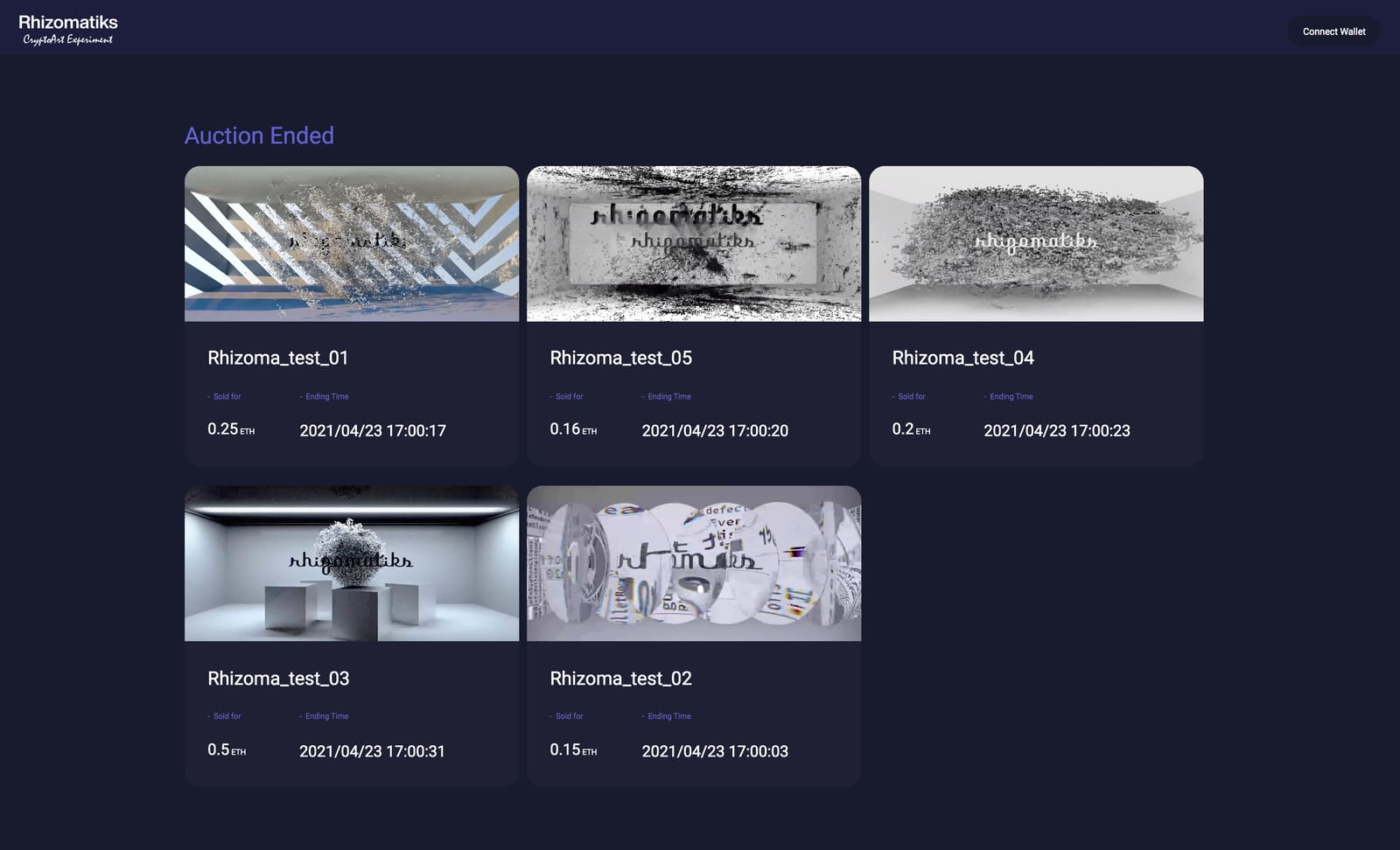CryptoArt Experiment