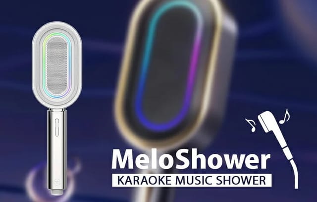 浴室でカラオケできる、シャワーヘッド「MeloShower」が好評―独自のノイズリダクション技術やライト演出で本格カラオケを実現