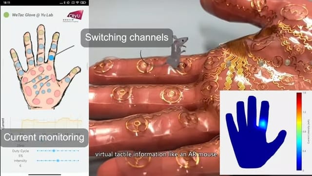 「手のひらを虫が這う感覚」を再現できる、極薄の「ウェアラブルVR皮膚シート」─皮膚貼付けでワイヤレス触覚