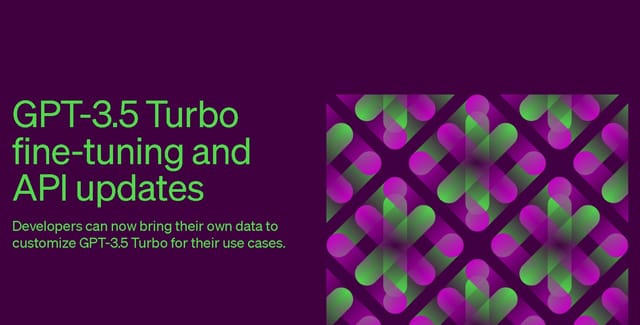 OpenAI、大規模言語モデル「GPT-3.5 Turbo」のアップデートを発表─ファインチューニングが可能に