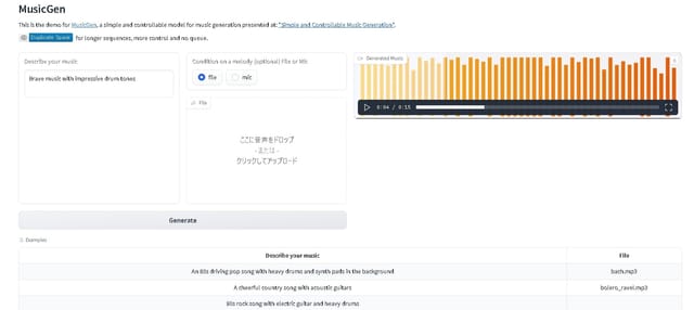 Meta、音楽生成AIモデル「MusicGen」をオープンソースで無料公開─テキストや既存の曲から音楽を生成