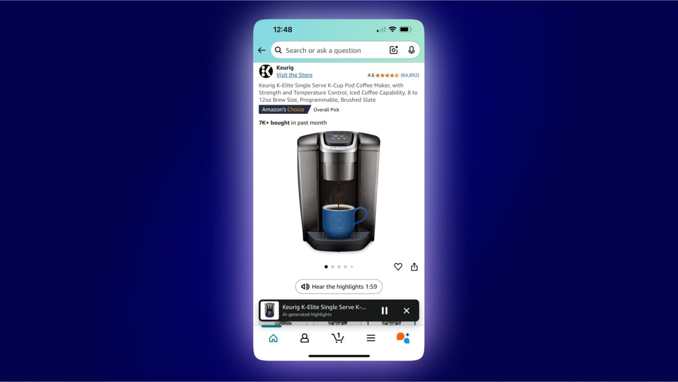 Amazon、AIが商品を探してくれる新機能「Hear the highlights」を試験運用中―ネット通販疲れを解消