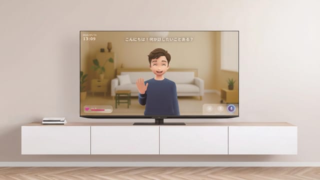AIキャラクターと会話ができるテレビ向けサービス