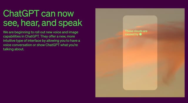 OpenAI、ChatGPTに画像認識・音声で対話できる新機能を搭載─画像を介した対話や自然な音声会話が可能