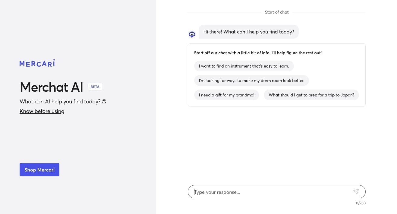 米メルカリ、ChatGPTを搭載したお買い物アシスタント「Merchat AI」のベータ版を発表─AIがニーズを把握し商品URLを提示