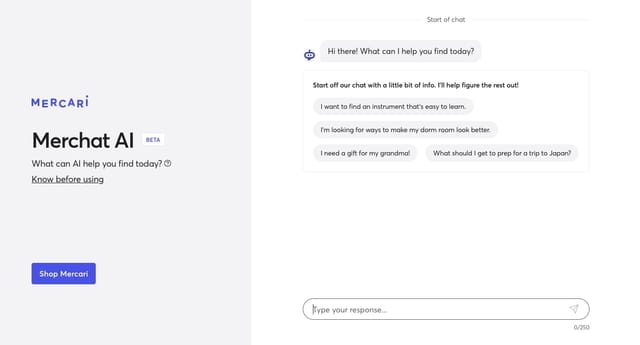 米メルカリ、ChatGPTを搭載したお買い物アシスタント「Merchat AI」のベータ版を発表─AIがニーズを把握し商品URLを提示