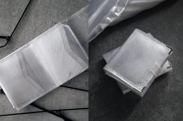 “10年後になくなるべきブランド”PLASTICITYが、廃棄ビニール傘を利用した財布を発売