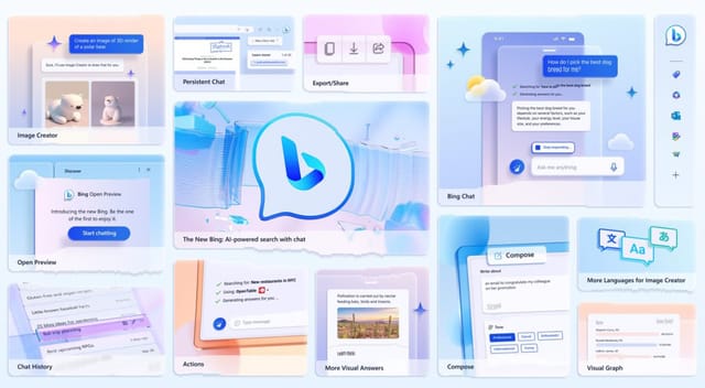 Microsoft、GPT-4を用いたAI搭載の検索エンジン「Bing」を誰でも利用可能に─新機能も多数追加