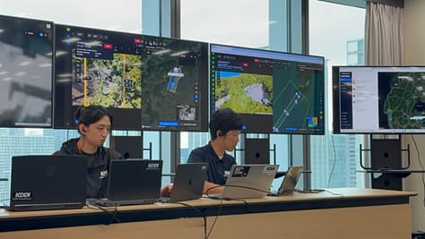 KDDI、石川県輪島市と七尾市にAIドローンを常設―遠隔運航に成功、全国1000箇所設置を目指す