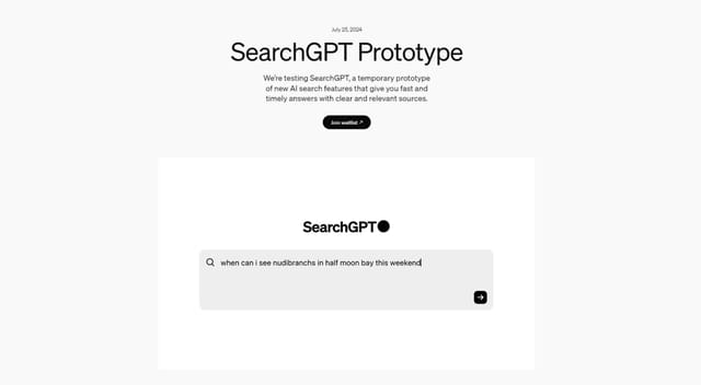 OpenAI、AI検索エンジン「SearchGPT」を発表―最新情報で回答生成、ChatGPTへ統合予定