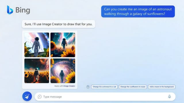 マイクロソフト、画像生成AIを搭載─テキストで画像生成できるBingの新機能「Bing Image Creator」公開