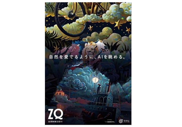 東北新社、“リアルタイムに映像を生成し続ける”自律映像生成AI「ZQ」を共同開発、7月2日から8月1日までハラカドで公開