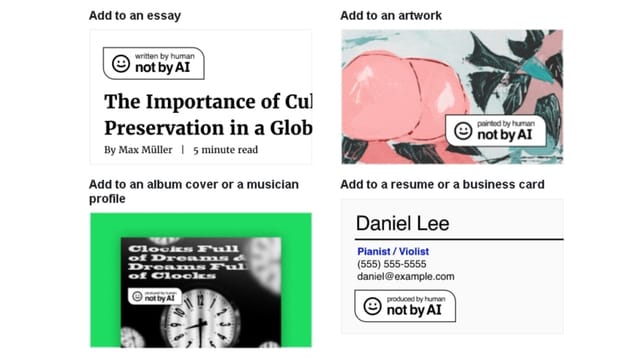 AI生成でない人間作品への認証マーク「Not By AI バッチ」プロジェクトが発足─AIと人間の協業を促進
