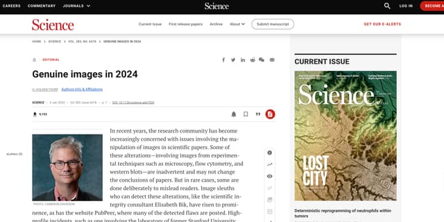 科学論文の画像改ざん防止へ─学術誌「Science」、AIで不正画像を検出