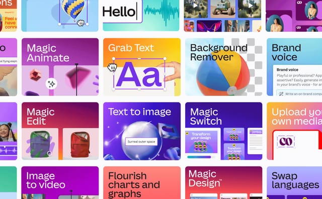Canva、AI搭載のデザインツールパッケージ「Magic Studio」をリリース─Design、Switchなど10機能を集約