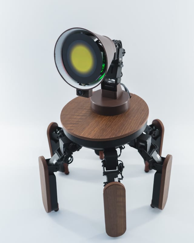 自分のコードでAIエージェントを動かせる、6本脚の卓上型AIロボット開発キット